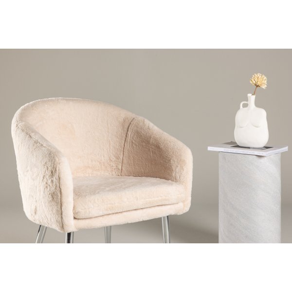 Wanda-Sessel - Beigefarbener Teddy