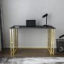 Kane Schreibtisch 120 x 60 cm - Gold/Anthrazit