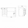 Function Plus Schreibtisch 120,1 x 48,1 x 72,6 cm - Eiche