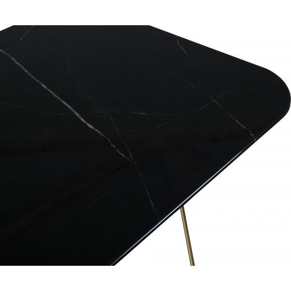 Couchtisch Michel 80 x 80 cm - Schwarzer Marmor
