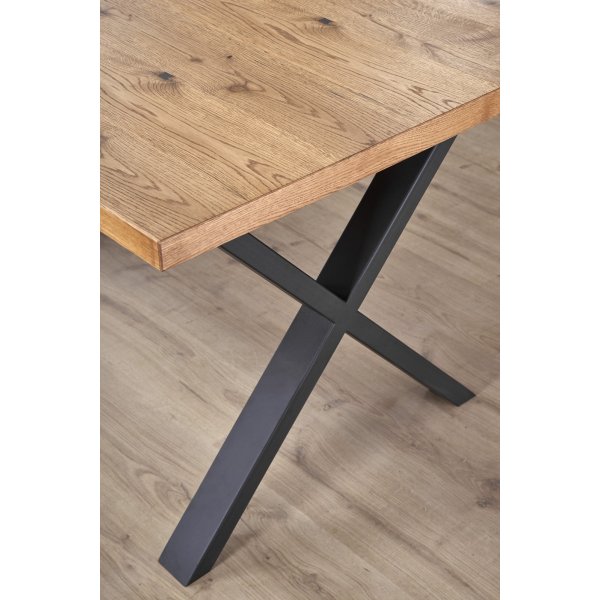 Xavier Esstisch 160-250 x 90 cm - Eiche/Schwarz