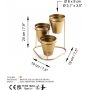 Plato 14 Töpfe - Gold