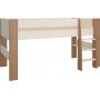 Für Kinder-Hochbett 90 x 200 cm - Weiß/Grau/Braun