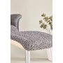 Relaxsessel mit Fußhocker - Graues Schaffellimitat/weiß getünchte Eiche