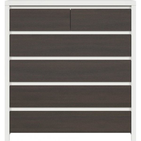 Kaspische Kommode 104,5 x 112 cm - Weiß/Wenge