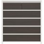 Kaspische Kommode 104,5 x 112 cm - Weiß/Wenge