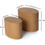 Elipse Beistelltisch-Set - Eiche