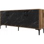 Kyiv Sideboard 180 cm - Nussbaum/schwarzer Marmor