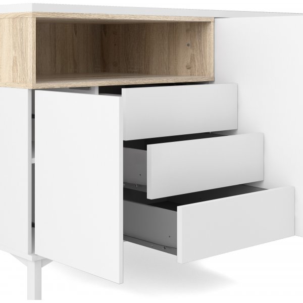 Roomers Sideboard - Weiß/Eiche