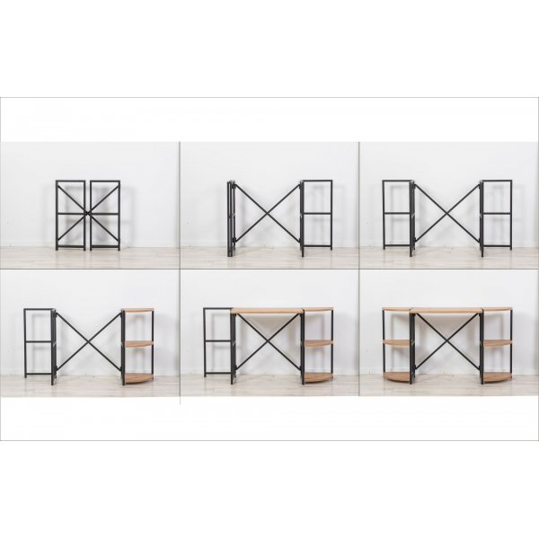 Mayra Schreibtisch 138 x 34 cm - Kiefer/Schwarz