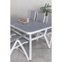 Virya Outdoor-Essgruppe mit 6 Albany-Stühlen - Weiß/Grau