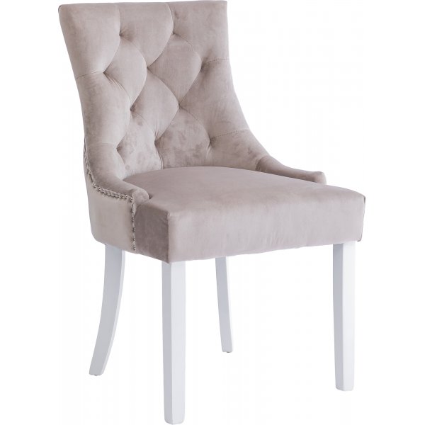Tuva Stuhl Cleopatra - Beige Samt (hinterer Griff) + Fleckentferner für Möbel