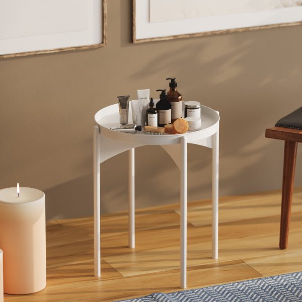 Vela Couchtisch Ø44 cm - Weiß