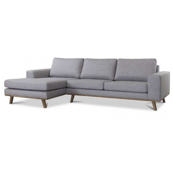 Stockholm Diwan Sofa Grau/Eiche - Links