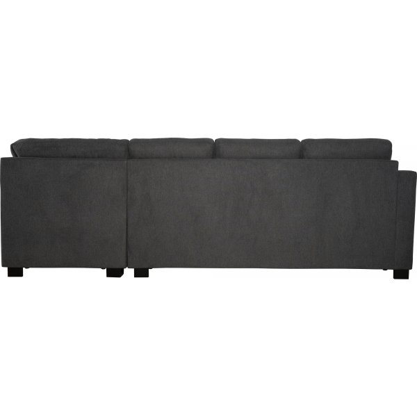 Ecksofa Salem aus dunkelgrauem Stoff