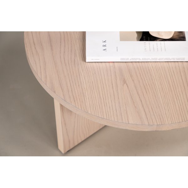 Melker Couchtisch Ø85 cm- Whitewash