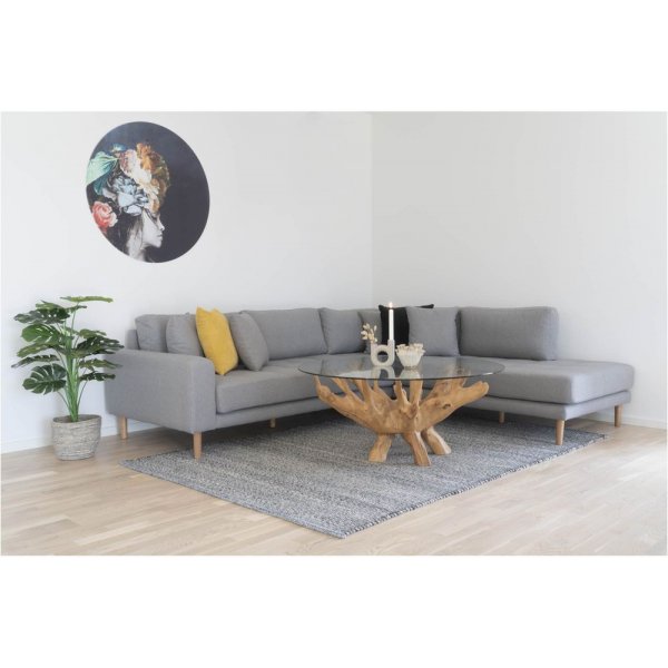 Amazonas Couchtisch 110 x 110 cm - Teak/Glas