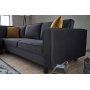 Ecksofa Anthrazit Samt
