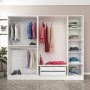 Rizada Kleiderschrank 225x52x190 cm - Weiß