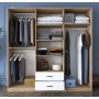 Baden Kleiderschrank 11 - Nussbaum/weiß