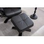 Duvnäs Reclinersessel mit Fußhocker - schwarzes PU