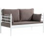 Manyas 2-Sitzer Outdoor-Sofa - Weiß/Braun