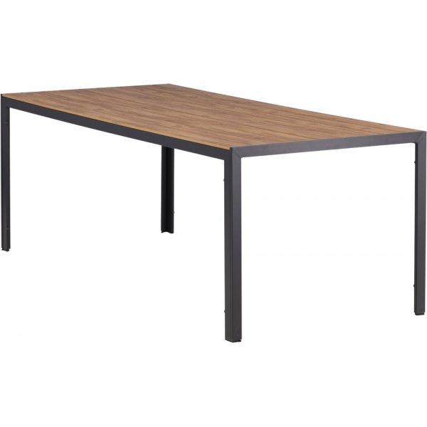 Gartentisch 205 x 90 cm schwarz/natur - Copacabana