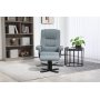 Relaxsessel grau mit Fußhocker - Oslo