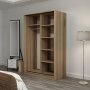 Kapusta Kleiderschrank 120 cm - Eiche/Stein