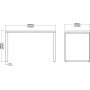 Schilderschreibtisch 120 cm - Mattgrau/Hickory