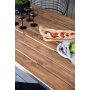 Gartentisch 205 x 90 cm schwarz/natur - Copacabana