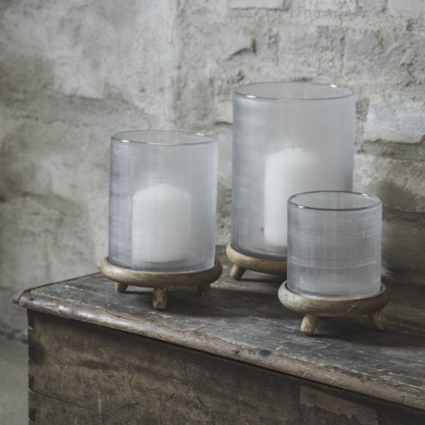Toivo Kerzenlaterne - Glas/Holz