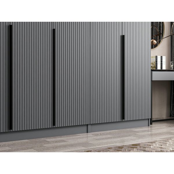 Cikani Kleiderschrank 315x52x210 cm, Variante A - Anthrazit
