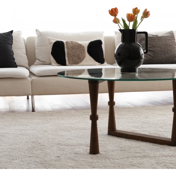 Yuvarlak Couchtisch Ø80 cm - Nussbaum