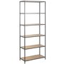 Seaford Bücherregal 77x185 cm - Eiche/schwarz