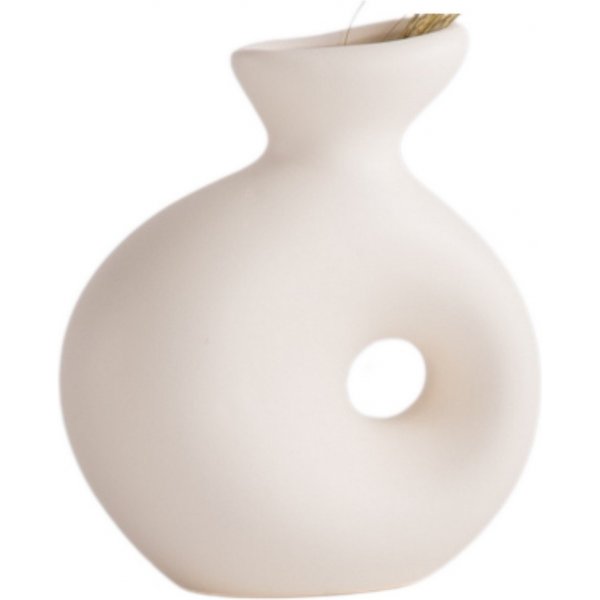 Delta-Vase - gebrochenes Weiß