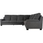 Ecksofa Salem aus dunkelgrauem Stoff