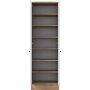 Mendy Kleiderschrank 60 cm - Nussbaum/weiß