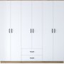 Baden Kleiderschrank 11 - Nussbaum/weiß