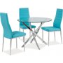 Charlotte runder Esstisch Ø90 cm - Chrom / Glas