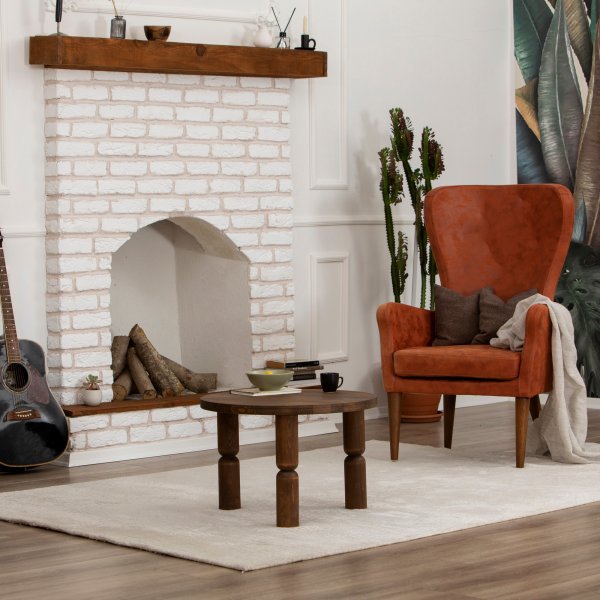 Ida Couchtisch Ø60 cm - Walnuss