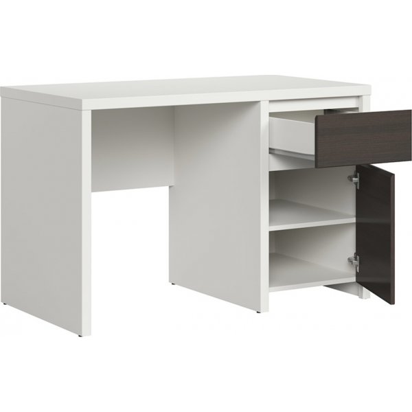 Kaspischer Schreibtisch 120 x 65 cm - Weiß/Wenge