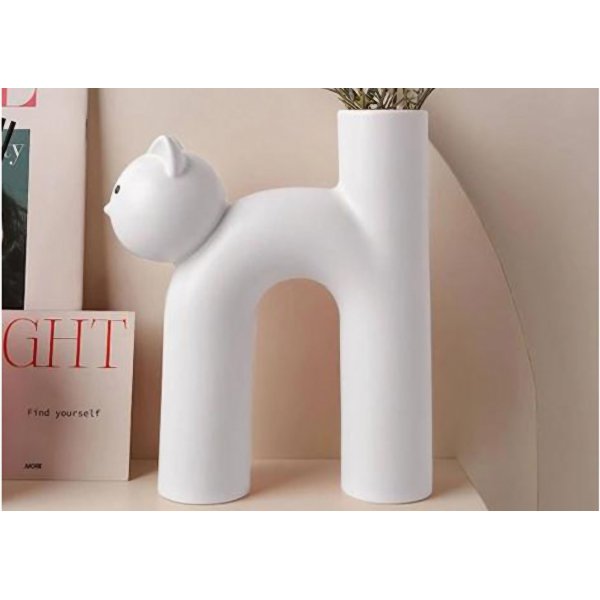 Gato-Vase - Weiß