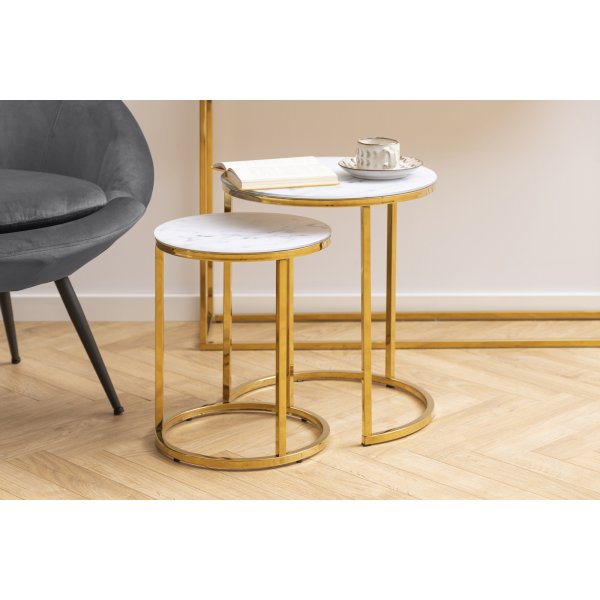Alisma Tisch Ø35/45 cm - Weiß