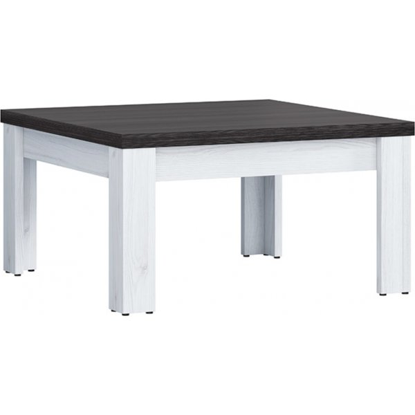 Hesen Couchtisch 75 x 75 cm - Weiß/Schwarz