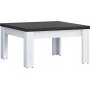 Hesen Couchtisch 75 x 75 cm - Weiß/Schwarz