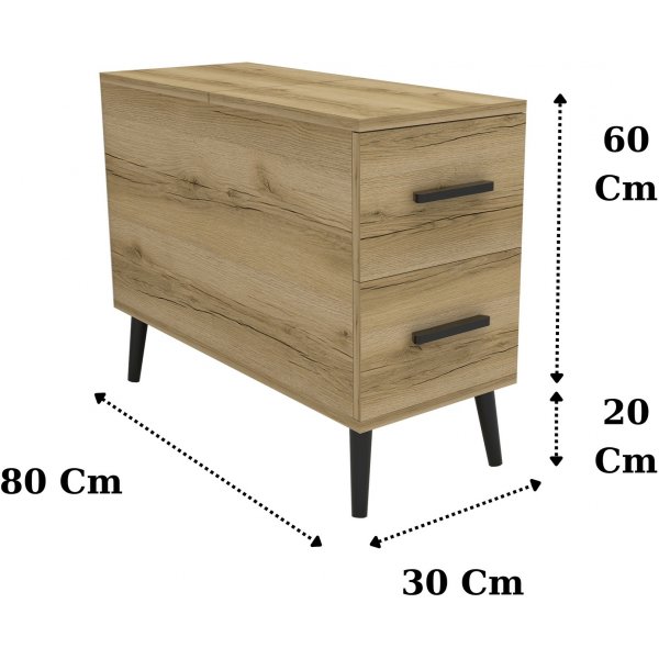Island-Beistelltisch - Beige