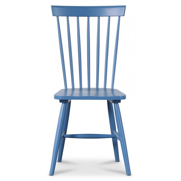 Sprossenstuhl Gotland - Taubenblau RAL5007 + Möbelfüße