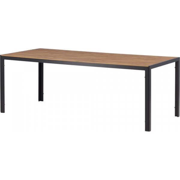 Gartentisch 205 x 90 cm schwarz/natur - Copacabana