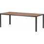 Gartentisch 205 x 90 cm schwarz/natur - Copacabana